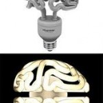 Энергосберегающая лампа в виде мозга