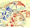 Карта боевых действий в Бородино Кутузова и Наполеона